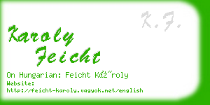 karoly feicht business card